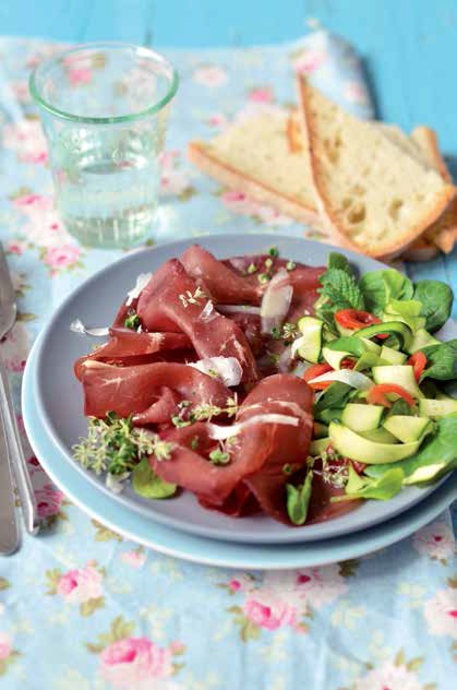 Bresaola al timo con verdure