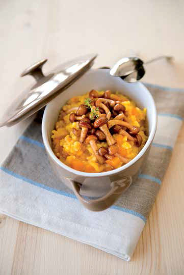 Risotto allla zucca e chiodini