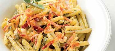 Caserecce alla salvia e pancetta dolce