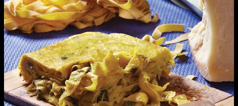 Frittata di tagliatelle e porri Frittata di tagliatelle e porri