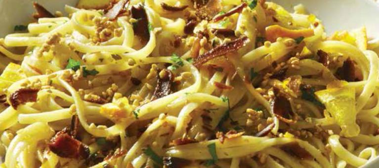 Linguine bottarga e arance