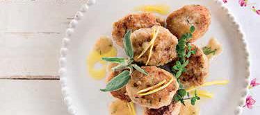 Polpettine al limone, salvia e maggiorana