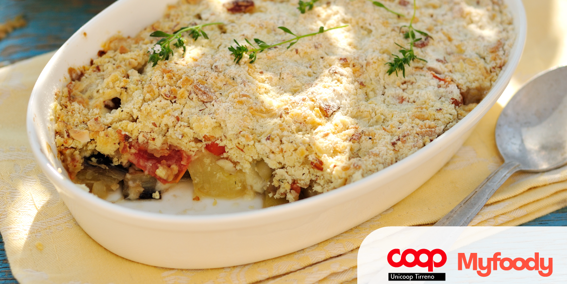 Crumble salato con verdure avanzate