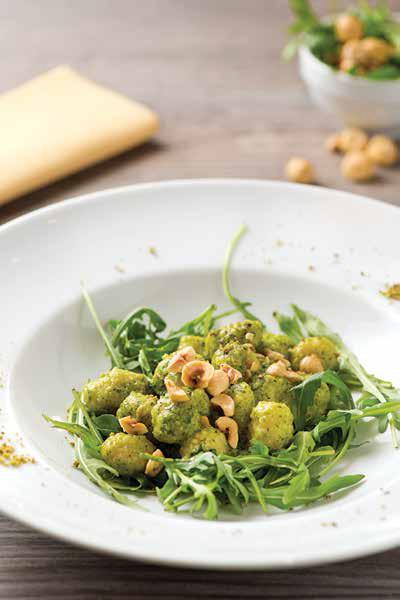 Gnocchi di miglio con pesto di rucola