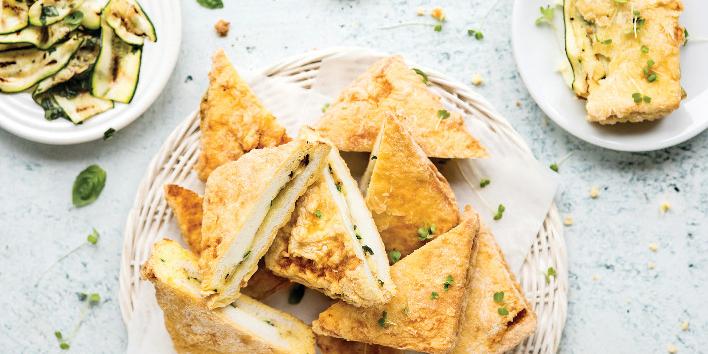 Mini mozzarelle in carrozza con zucchine