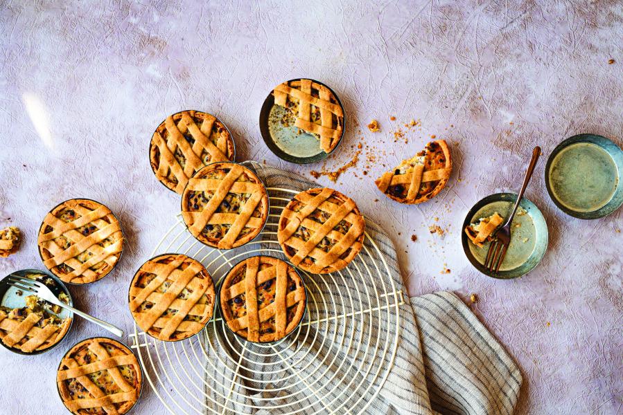 Mini pastiere al farro e cioccolato fondente