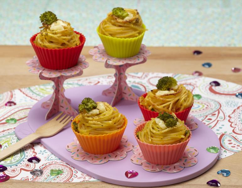 Muffin di pasta al forno con cavolfiore