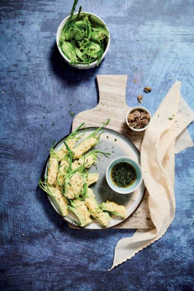 Puntarelle ripiene con crema di patate