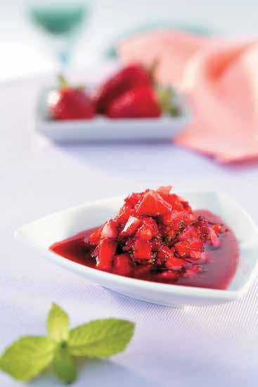 Tartara di fragole, menta e lime