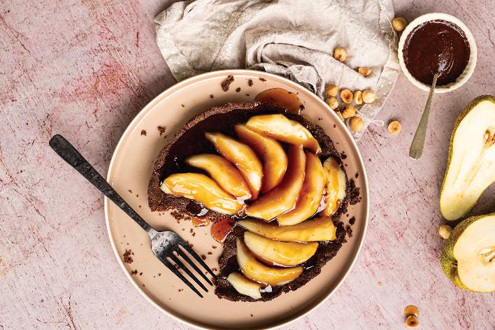 Tarte Tatin con pere e cioccolato