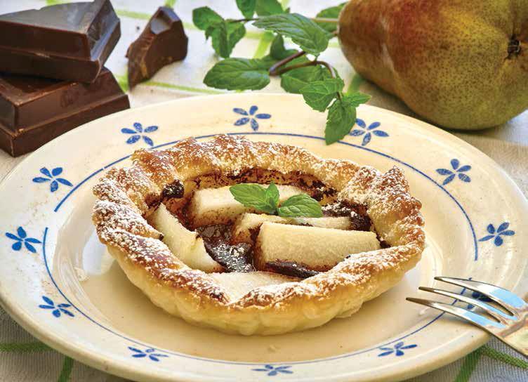 Tartellette alle pere e cioccolato